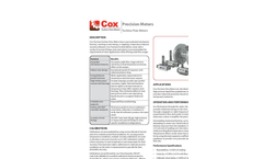 Cox - Precision Turbine Flow Meters Datasheet