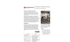 Flow Dynamics - Flow Meter Calibration Services - Brochure