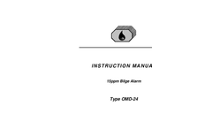 Type: OMD-24 EV - 15ppm Bilge Alarm with Electric Sample and Fresh Water Valve - Instruction Manual