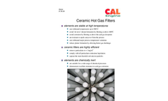 PS001 Ceramic Hot Gas Filters - Data Sheet