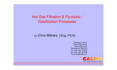 PR001 Hot Gas Filters for Gasification and Pyrolysis - Data Sheet
