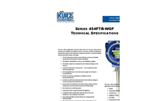 Kurz - Model 454FTB-WGF - Single-Point Insertion Flow Meter Technical Specifications Brochure