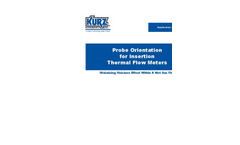 Probe Orientation for Insertion Thermal Flow Meters Application Brochure