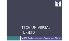 Moving Bed Biological Reactor (MBBR) Package Sewage Treatment Plant Brochure