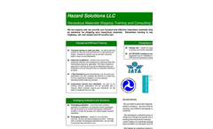 Hazardous Materials and Dangerous Goods Shipping Services Brochure