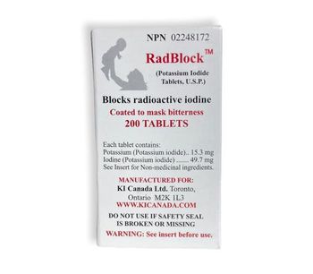Bulk RadBlock - Model RB200 - Coated Scored Potassium Iodide Tablets