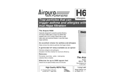 Airpura H600 Air Purifiers Brochure