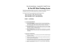 Nixalite K-Net - HT - Bird Netting Specifications