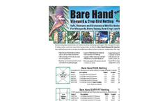 Bare Hand - Model BHEFSP100 - Vineyard Netting and Crop Netting - Brochure