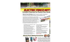 Nixalite - Model ST PN120 - Electric Fence Netting Kit - Brochure