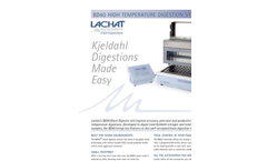Lachat BD40 - High Temperature Digestion System Datasheet