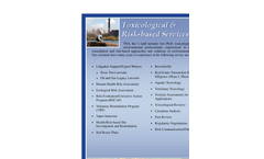 Toxicological & Risk-based Services Brochure