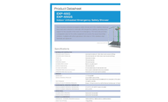 Hughes Safety - Models EXP-65GS - Indoor Unheated Emergency Safety Shower - Datasheet
