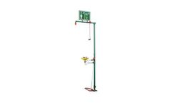 Hughes Safety - Model EXP-18G/75G - Floor Mounted Indoor Unheated Emergency Safety Shower with Eye/Face Wash
