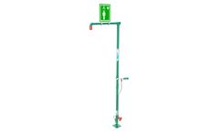 Hughes Safety - Model EXP-SD-18G - Floor Mounted Outdoor Emergency Safety Shower with Galvanised Mild Steel Pipework