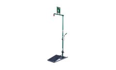 Hughes Safety - Model EXP-SD-20G - Floor Mounted Outdoor Emergency Safety Shower with Body Spray