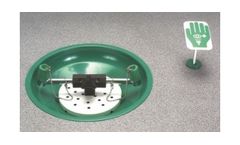 Hughes Safety - Model LAB-85GS/T - Table Mounted Eye/Face Wash with Powder Coated Stainless Steel Bowl