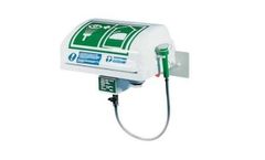Hughes Safety - Model STD-25KS - Wall Mounted Emergency Eye/Face Wash with Integral Lid and Handheld Diffuser