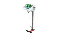 Hughes Safety - Model STD-25KS/P - Pedestal Mounted Emergency Eye/Face Wash with Integral Lid and Handheld Diffuser