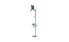 Hughes Safety - Model EXP-18GS/45G-T - Floor Mounted Indoor Unheated Emergency Safety Shower with Eye/Face Wash