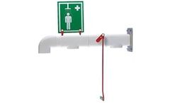 Hughes Safety - Model EXP-EJ-2GS - Wall Mounted Outdoor Emergency Safety Shower