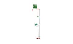 Hughes Safety - Model EXP-18GS/45G - Floor Mounted Indoor Unheated Emergency Safety Shower with Eye/Face Wash