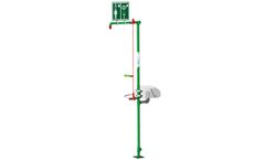 Hughes Safety - Model EXP-20G/45G - Floor Mounted Indoor Unheated Emergency Safety Shower with Eye/Face Wash & Body Spray