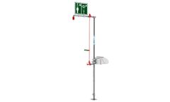 Hughes Safety - Model EXP-20GS/45G - Floor Mounted Indoor Unheated Emergency Safety Shower with Eye/Face Wash and Body Spray