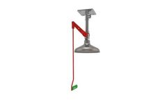 Hughes Safety - Model EXP-23GS/V (German Only - DVGW) - Ceiling Mounted Drench Shower with 316L Stainless Steel Pipework