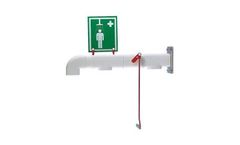 Hughes Safety - Model EXP-EJ-2GS (German Only - DVGW) - Wall Mounted Outdoor Emergency Safety Shower