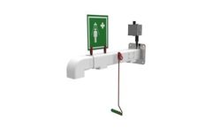 Hughes Safety - Model XP-AH-2GS (German Only - DVGW) - Floor Mounted Outdoor Emergency Safety Shower with Eye/Face Wash