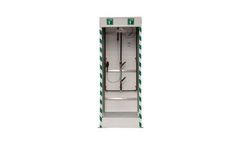 Hughes Safety - Model STD-SD-31K/V - Two-Stage Multi-Nozzle Emergency Cubicle Shower with Detergent Inducer and Hose Brush