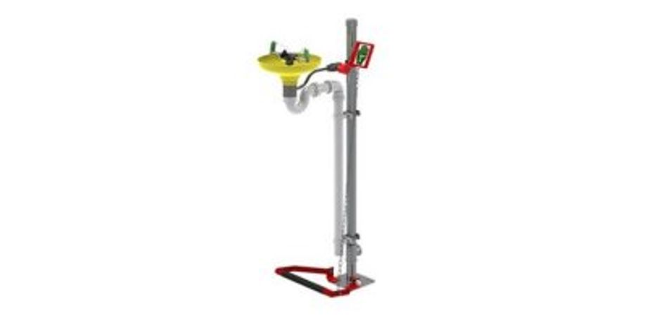 Hughes Safety - Model STD-75GS/P - Pedestal Mounted Emergency Eye/Face Wash with Open ABS Bowl