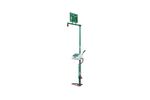 Hughes Safety - Model EXP-SD-18G/45G - Floor Mounted Outdoor Emergency Safety Shower with Eye/Face Wash