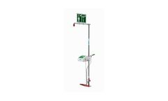 Hughes Safety - Model EXP-SD-18GS/45G - Floor Mounted Outdoor Emergency Safety Shower with Eye/Face Wash