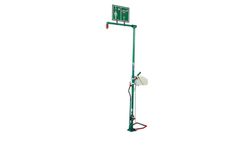 Hughes Safety - Model EXP-SD-20G/45G - Floor Mounted Outdoor Emergency Safety Shower with Eye/Face Wash and Body Spray