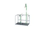 Hughes Safety - Model EXP-SD-65G - Floor Mounted Outdoor Unheated Emergency Safety Shower and Separate Eye/Face Wash with Protective Frame