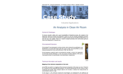 Air analysis in clean air room
