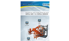 DesbaTec - Model GRU-60 to GRU-3000 - Grinding Oil and Metal Swarf Recycling Units - Brochure