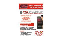 PTR BIOLOC - Model 3000 - Biometric Fingerprint Verification Tool - Cut Sheet