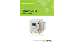 SUEZ - Model 500 RL - Sievers On-Line TOC Analyzer Brochure