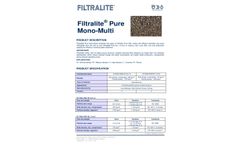 Filtralite Pure - Model Mono-Multi - Pure Filter Media - Datasheet
