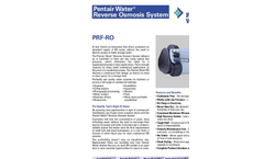 Model PRF-RO - Industrial Reverse Osmosis System Brochure