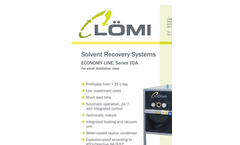Basic Line - Model VDA Series - Solvent Recovery Systems - Brochure