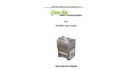 DT-500GC Glass Crusher User & Service Manual