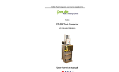 DT-200i Waste Compactor & Baler User Manual