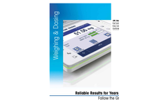  Weighing and Dosing Solution: Reliable Results for Years to Come, Follow the Green Light Brochure