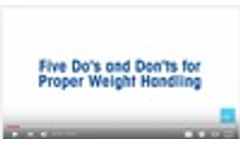Learn how to handle test weights properly from METTLER TOLEDO