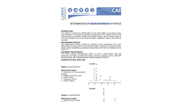 Application - Determination of Macronutrients in Fertilizers - Brochure