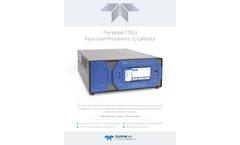 TAPI - Model T703U - Trace-Level Photometric O3 Calibrator - Specification Sheet